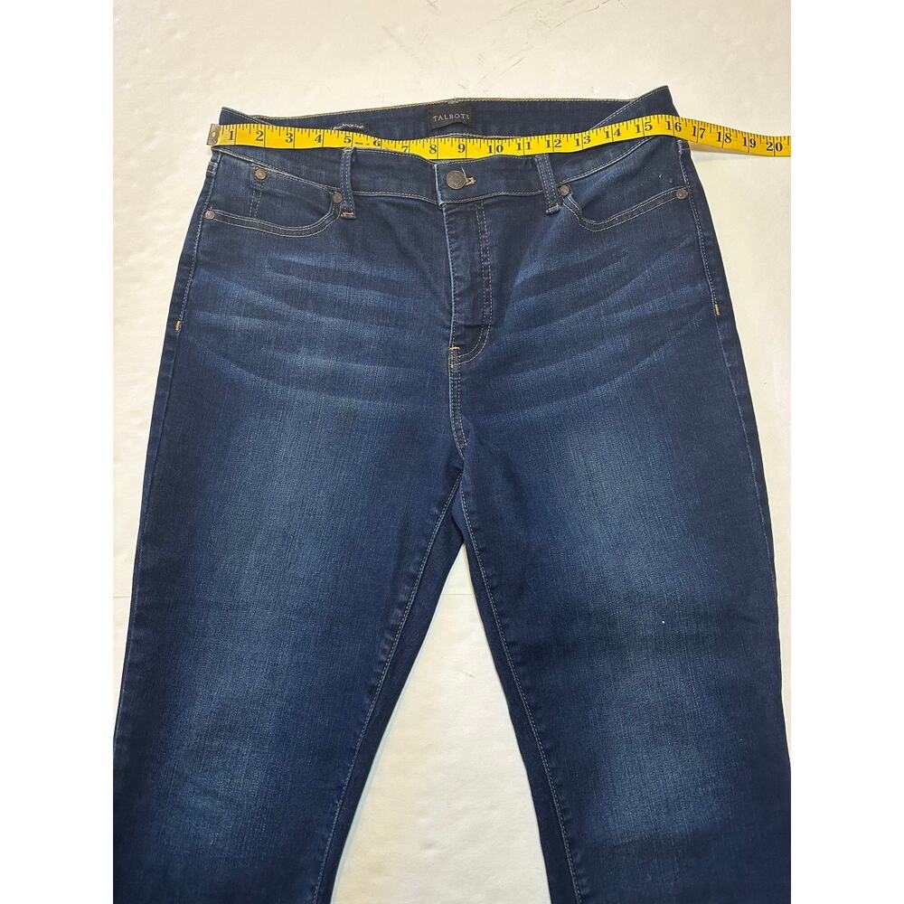Talbots Denim Slim Ankle Jeans Dark Wash Women’s Size 12 Petite Stretch - Picture 4 of 8